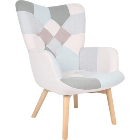 poltrona bellahome "patch" con braccioli multicolore 68x76x98 cm (1/3)