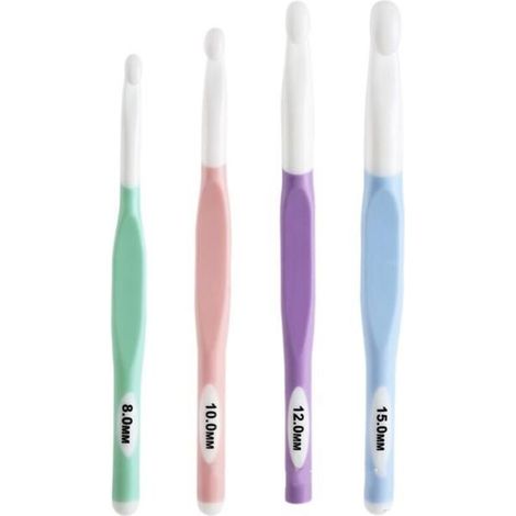 Crochets lot de 4 Multicolore 8/10/12/15 mm Multicolore 8/10/12/15 mm (1/5)