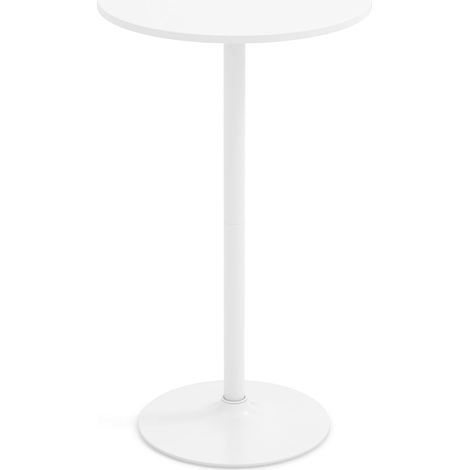 Tavolo da bistrot rotondo regolabile - 2 altezze, 60 cm bianco