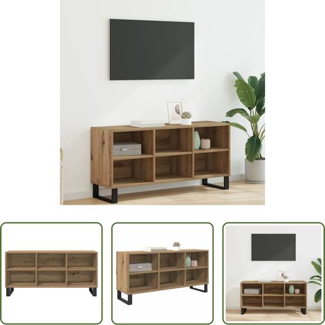 Wohnzimmer Schrank - TV-Schränk Artisan-Eiche 103,5 x 30 x 50 cm Holzwerkstoff (1/5)