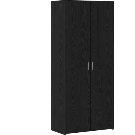 vidaXL Highboard Schwarz Eichen-Optik 80 x 42 x 185 cm (1/5)