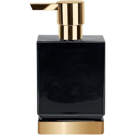 Distributeur de savon Céramique ROMA Noir & Or (1/2)