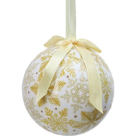 Weihnachtsdekoration, Christbaumschmuck, kreative Weihnachtskugeln, 7,2 cm, gelb. (1/5)