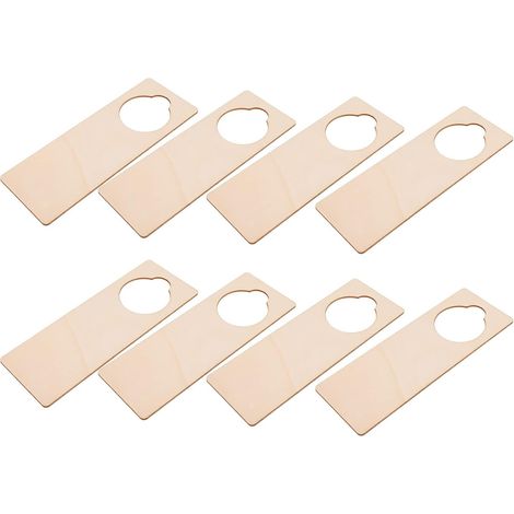 Plaque de Porte en Bois Vierge pour Bricolage, Lot de 10 Pièces (1/5)