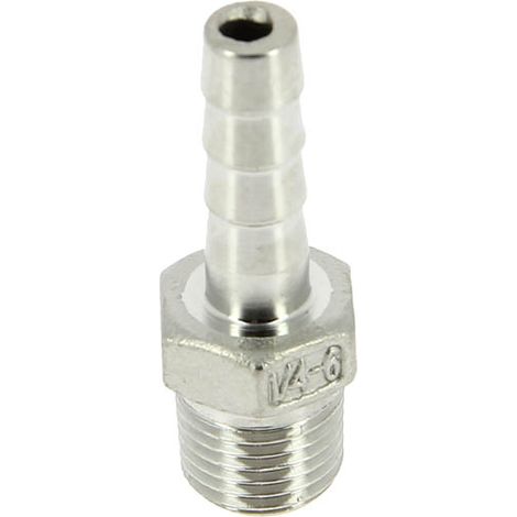 Embout cannelé inox moulé Ø9 Mâle 1/4