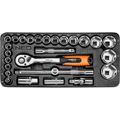 Insert cliquet et douilles 1/2 NEO TOOLS 84-238 27 pièces (1/5)