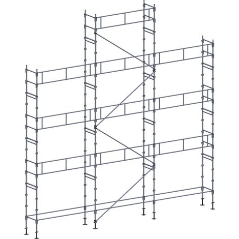 Echafaudage façadier 88 m² garde-corps