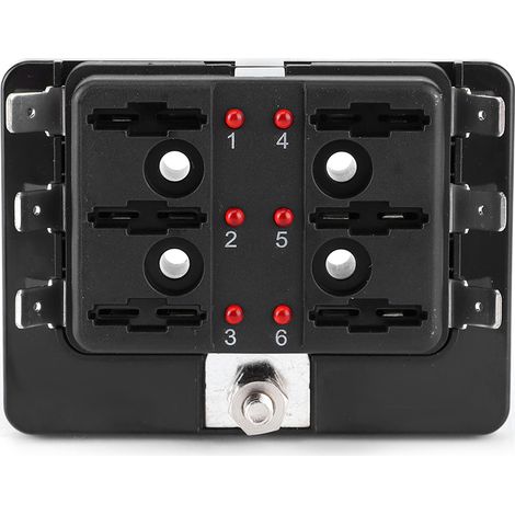 6-fach Sicherungskasten mit LED-Anzeige für Auto, Boot und Flugzeug – Sicherheitszubehör (1/5)