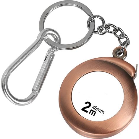 Mini mètre ruban porte-clés 2m 6mm, pour menuiserie et poche (1/5)