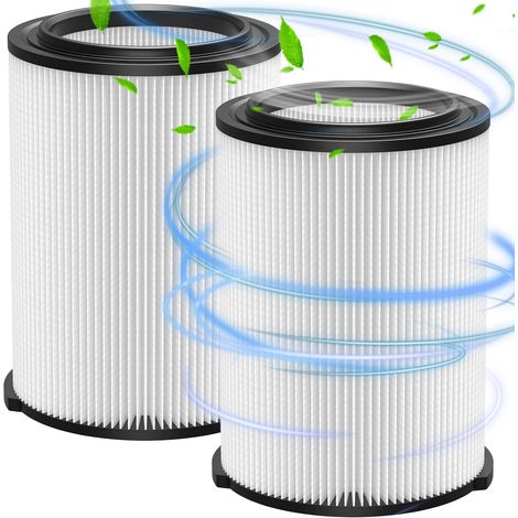 Filtro de aspiradora en seco y húmedo de 2 piezas compatible con aspiradoras en seco y húmedo Ridgid serie VF4000 de 5 a 20 galones y de 6 a 9 galones. (1/5)