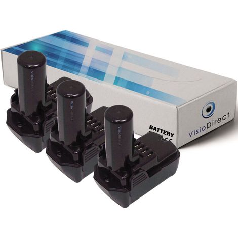 Lot de 3 batteries pour Hitachi WH10DFL perceuse visseuse 1500mAh 10.8V (1/2)
