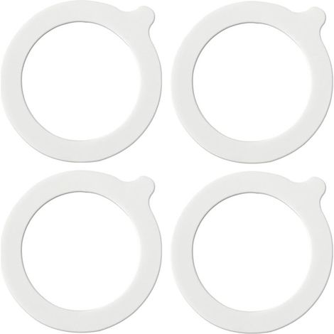 Bardusch Lot de 4 joints d'étanchéité en silicone joints hermétiques de rechange pour bocaux en verre stockage d'aliments intérieur Ø 69 mm extérieur Ø 93 mm (1/5)