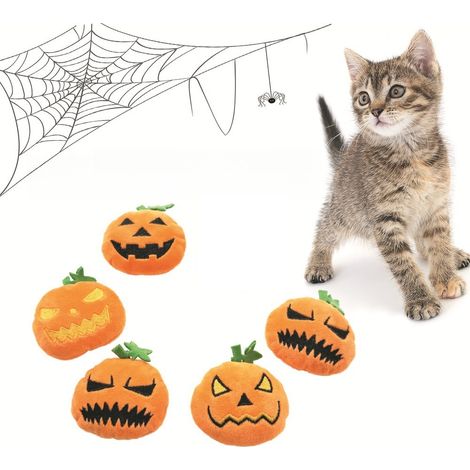 MCBOSON Nounours citrouille d'Halloween pour chat (1/4)