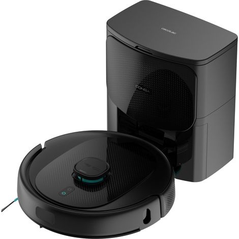 Robot Aspirateur et Laveur de Sols avec Base AutoVidange Conga 9590 Spin Revolution Ultra Power Home. Navigation Laser, 10000Pa, App, Autonomie 240min, Brosse Spéciale Animaux, Mopas Rotatives (1/5)