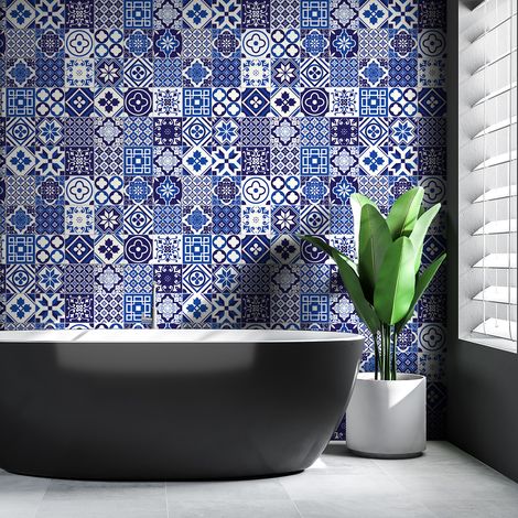 Stickers muraux - Sticker Mural Carrelage adhésif Cuisine Salle de Bain - 30 STICKERS CARRELAGES SADRITO - 30stickers20x20cm (1/5)