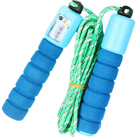 1 Corde à sauter, compteur numérique, poignée en mousse, roulements à billes, longueur ajustable, fitness domicile (1/5)