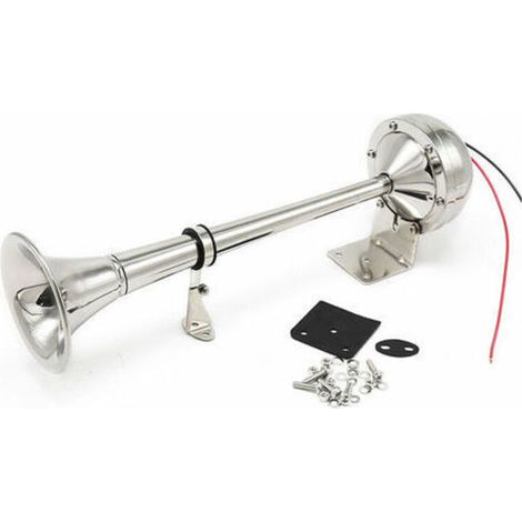125 dB Edelstahl-Einrohrhorn – 12-V-Horn für Yachten und Boote – Leistungsstarkes Autohorn