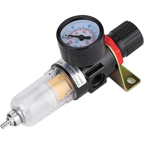 1/4" Compressed Air Regulator Filter Pressure Regulator Air Filter Water Lubricator (1/4)
