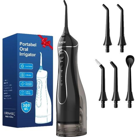 Irrigateur Oral, Portable, Étanche, Noir C102 (1/2)
