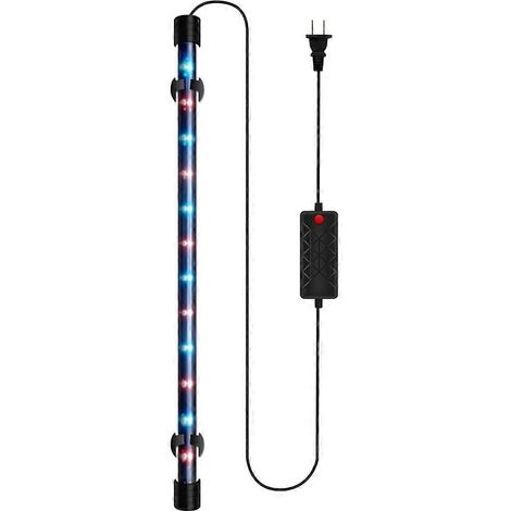 Wasserdichte LED-Lampe mit drei Farben und Vollspektrum für Aquarien von 30 bis 40 Litern (26 cm), amerikanischer Stecker. (1/5)