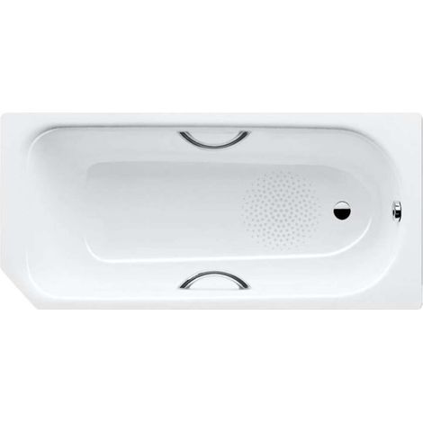 Kaldewei Advantage - Bañera rectangular Saniform V1 Star 332, 160x70 cm, con orificios para asas, antideslizante, blanca 134030000001 (1/2)