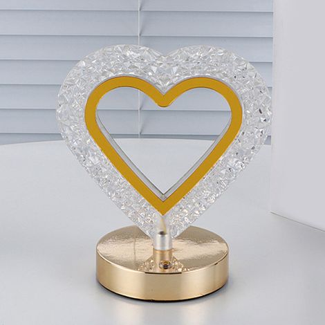 Lampe de table en cristal, lampe de chevet rechargeable, veilleuse pour les yeux, cadeau romantique, lumière d'ambiance (1/2)