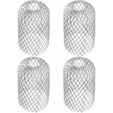 Lot de 4 Gardes de Gouttière en Métal Tamis de Filtre Extensible Crépine de Feuilles Protections de Tuyau de Descente pour Gouttières Tuyau de Descente (1/5)