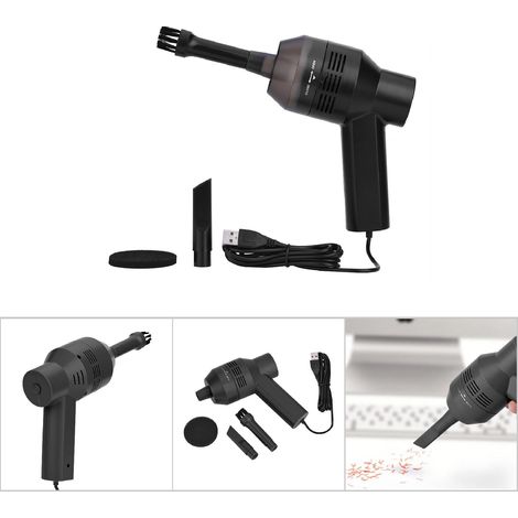 Tragbarer USB-Tastaturreiniger – Mini-Handstaubsauger in Schwarz für Desktop-PC (1/5)