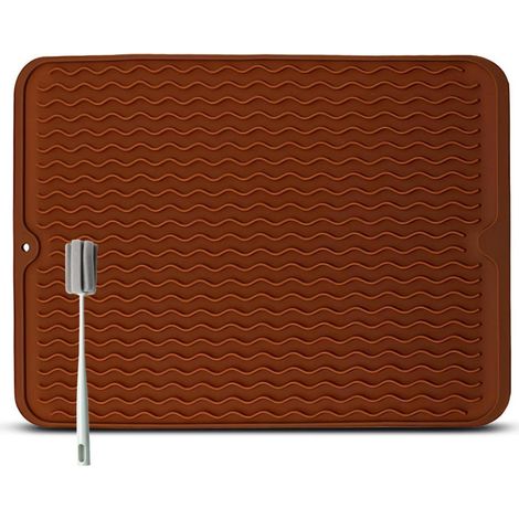Abtropfmatte Silikon Geschirr BPAfrei 40x30cm Ecru 40 x 30 cm (1/5)