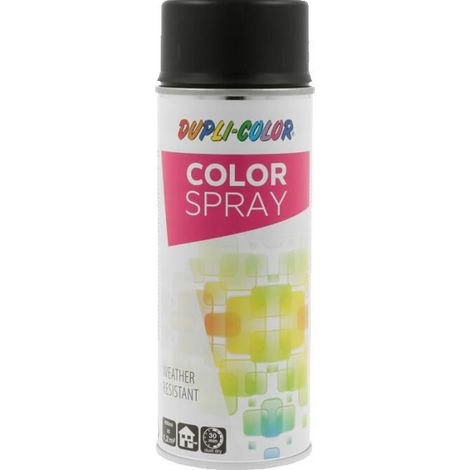 Peinture - DUPLI-COLOR - Noir satiné - 400ml - Idéal pour bricolage - Haute qualité