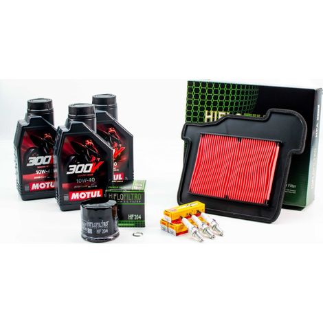 Kit Révision Filtres Bougies pour YAMAHA TRACER 900 de 2015 à 2016 - MOTUL 300V ROAD RACING 10W40 3L
