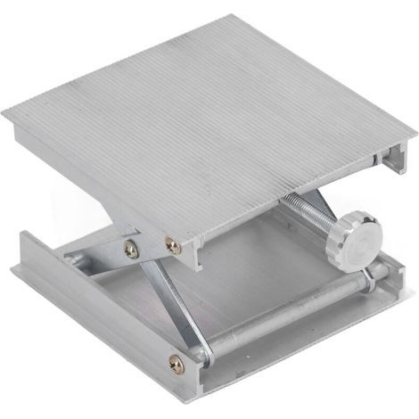 Plate-forme de levage manuelle en alliage d’aluminium pour laboratoire – réglage précis, hauteur ajustable, charge max 150 kg (1/5)