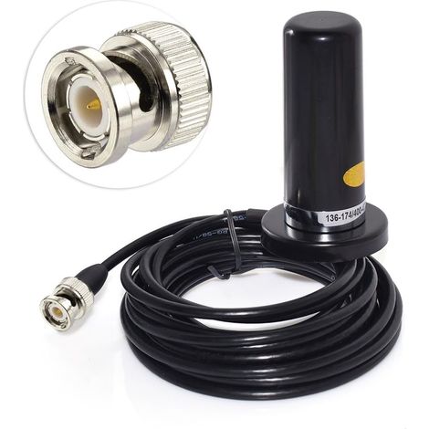 Voertuig/Auto Mobiele Radio 9cm Antenne Dual Band VHF UHF 136-174Mhz 400-470Mhz Magnetische BNC Mannelijke Antenne geschikt voor BCD996P2 BC75XLT BC125AT Scanner, Handheld Radio, Politie Scanner etc