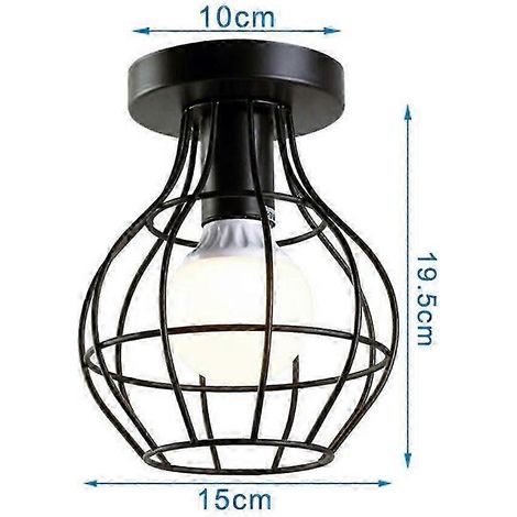 Plafonnier moderne style industriel vintage, abat-jour rétro, luminaires de style loft, éclairage intérieur pour salon, cuisine et décoration (Modèle 22) (1/5)