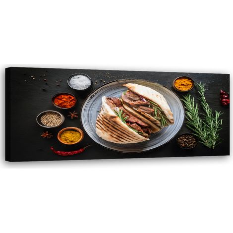 Tableau déco Assaisonnement pour Kebab Assaisonnement pour Kebap Assaisonnement pour Cuisine 90x30 (1/5)