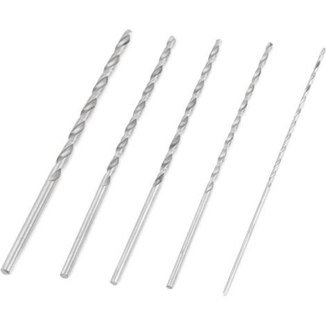 Foret hélicoïdal en acier - HILITAND - Extra-Longue 150mm - Lot de 5 - Haute qualité - Pour matériaux mous (1/4)
