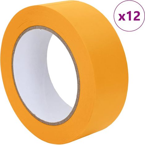 Rubans de masquage pour peintre 12 pcs Jaune 38mm x 50m Papier CFW922026 (1/5)