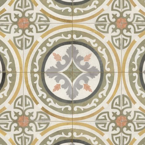 Carrelage Vintage effet Carreau ciment Multicolore Corduba 45x45x0,95 cm Florava - Sol et mur intérieur (vendu par carton de 1 m²) - RO'MA CARRELAGE