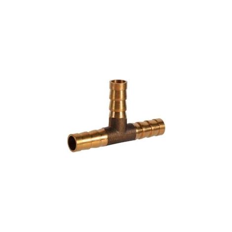 Conector de manguera de combustible de latón de 3 vías tipo T para tubería de gas de aire comprimido (8 mm) + conector de manguera de 8 mm Conector de manguera de 8 mm Conector de manguera de 8 mm Con