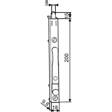 Ferco G 15846 04 L 1 cerrojo de palanca blanco
