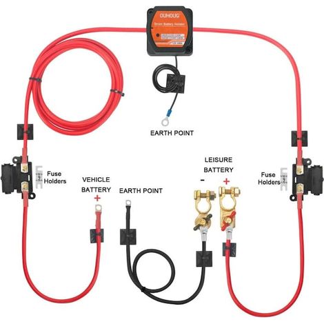 Set de protectie baterie auto QttvbTna, 12V, parafoudre, voyant LED, boitier etanche anti-intemperies (1/5)