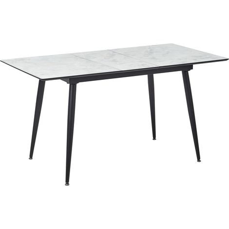 Esstisch EFTALIA Weißer Marmor 120/150 cm 80 cm