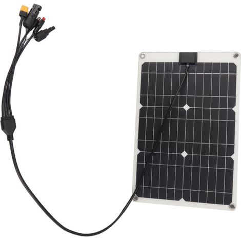 Solar Battery Panel 50W 4 Connectors Monocrystalline Silicon High Efficiency Portable Solar Charger Panel 18V Output (1/5)