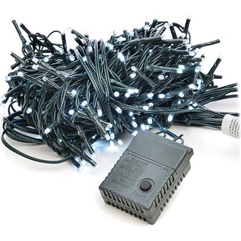 Lupex Shop - Luci led da interno, per decorazioni natalizie, effetti speciali, 8 numeri di gioco, colore Bianco Fredde - 400 led (1/3)