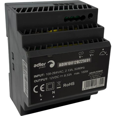 ADIN10012: Alimentatore DIN 12V 100W ADLER