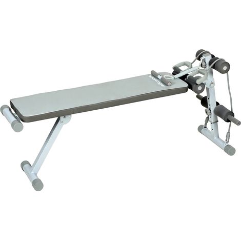 Banc de musculation multifonction entraînement réglable 141 x 52 x 54-71 cm rangement vertical moderne en acier bleu (1/5)