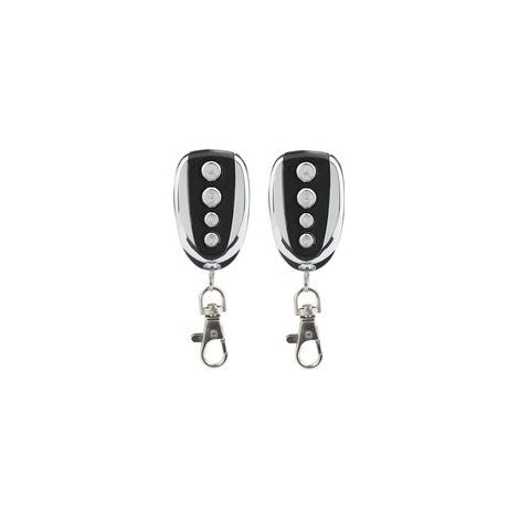 Lot de 2 télécommandes universelles pour porte de garage et portail 433,9 MHz avec quatre canaux - Remplacement idéal 54x34x13(mm) (1/5)