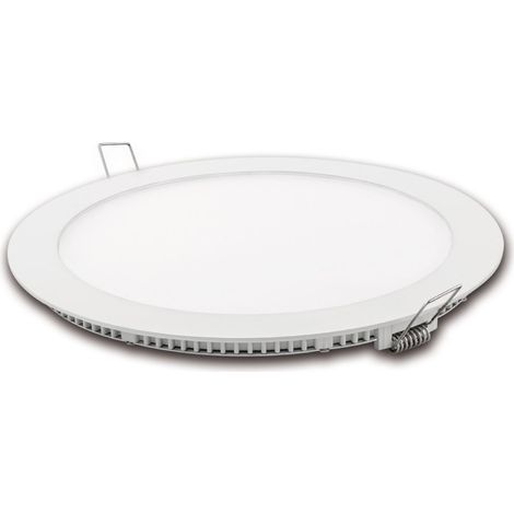 Faretto LED tondo piatto matel bianco freddo da 18w
