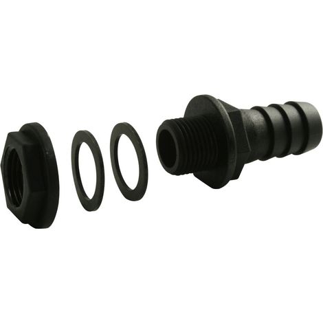 Marley Regentonnenanschluss für Schlauch 19,05 mm (3/4), schwarz Regensammler
