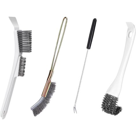 Lot de 2 x 4 Pièces Brosse de Nettoyage pour Cage à Oiseau, Kit Outils de Propreté pour Perroquet Gris du Gabon et Perruche, Accessoire Volière (1/5)